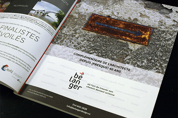 L'annonce de bélanger parue dans le répertoire de l'AAPPQ